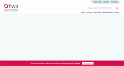 Desktop Screenshot of hwb-accountants.com